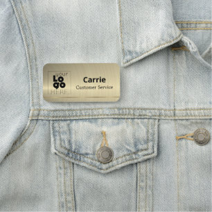 Porte-nom Balise de nom de votre logo en laiton brossé avec 