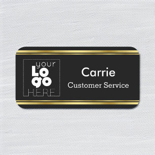 Porte-nom Balise de nom d'entreprise Black and Gold personna