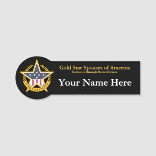 Porte-nom Balise de nom des conjoints Gold Star