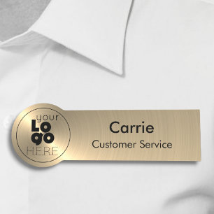 Porte-nom Balise de nom d'or métallique métallique radiale
