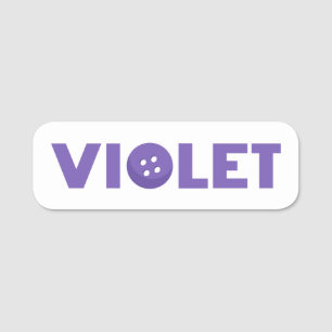 Porte-nom Balise de nom du bouton Violet