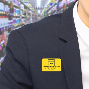 Porte-nom Balise de nom du rectangle jaune de la marque comm