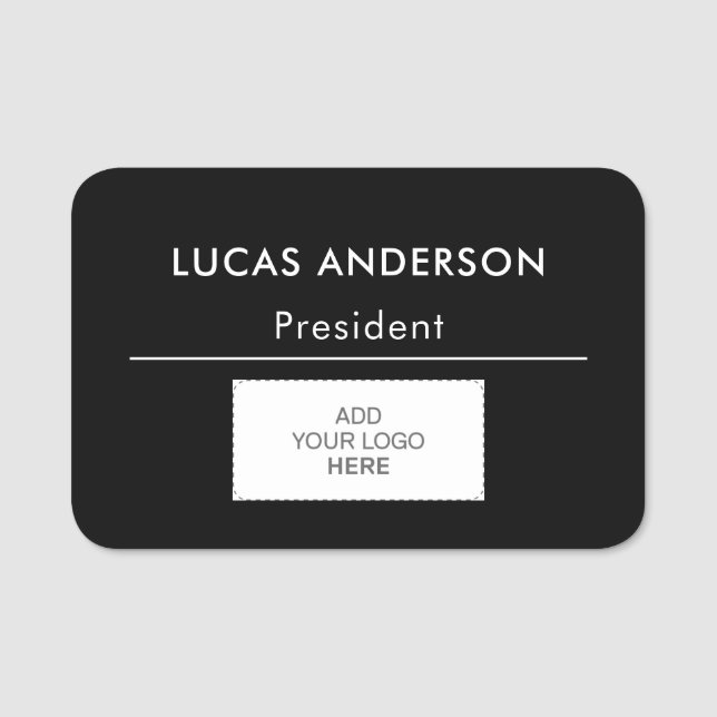 Porte-nom Balise de nom en plastique Balise magnétique ou br (Devant)