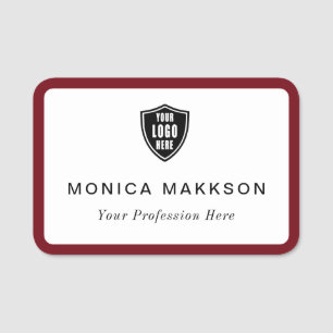 Porte-nom Balise de nom en plastique Balise magnétique ou br