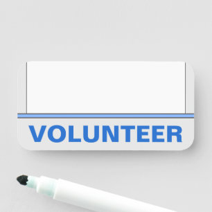 Porte-nom Balise de nom humble, de base "VOLONTAIRE"