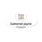 Balise de nom magnétique ovale ou logo personnalis