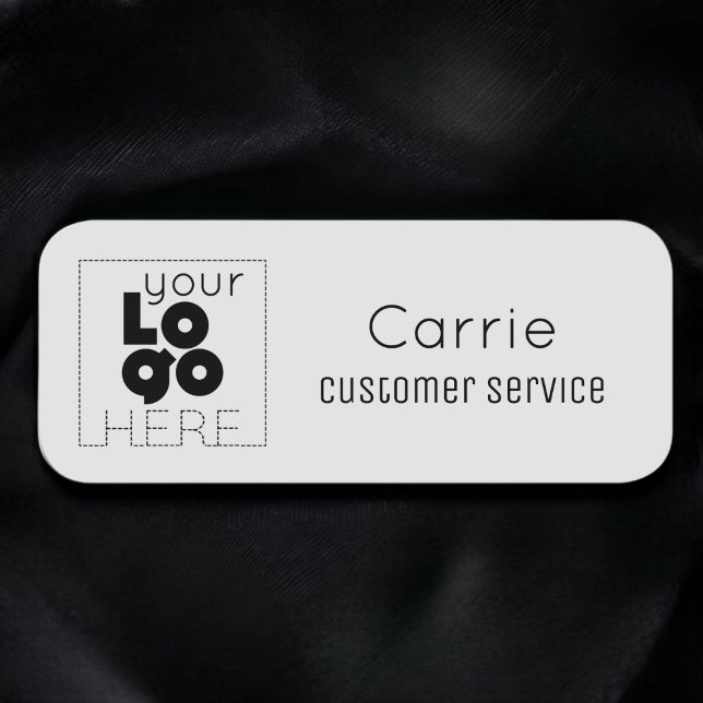 Porte-nom Balise de nom personnel de votre logo personnalisé (Créateur téléchargé)