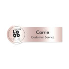 Balise de nom rose pâle métallique personnalisée p