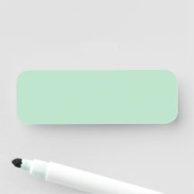 Balise de nom vert de la menthe minimaliste