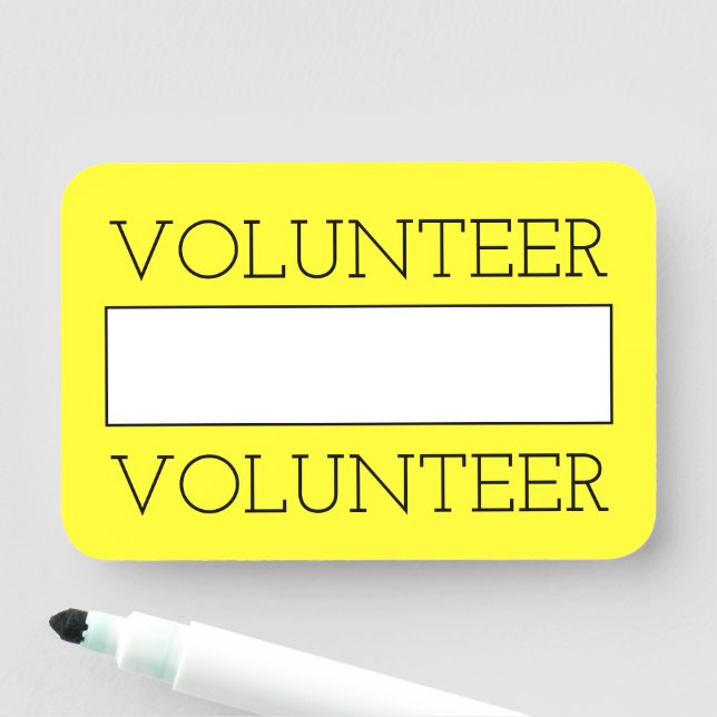Porte-nom Balise de nom "VOLUNTEER" (En situation)