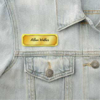 Porte-nom Balise Gold Name avec cadre