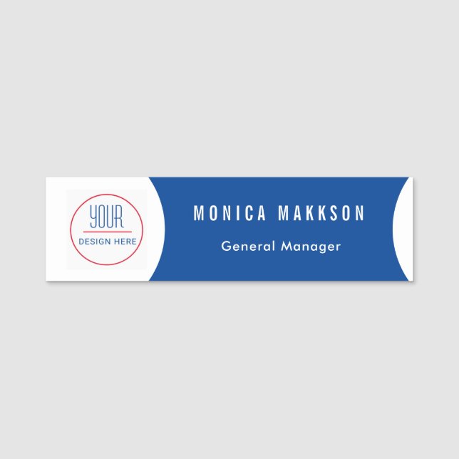 Porte-nom Balise Nom de l'employé du logo d'entreprise perso (Devant)