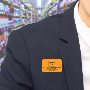 Porte-nom Balise Nom du rectangle orange de la marque commer