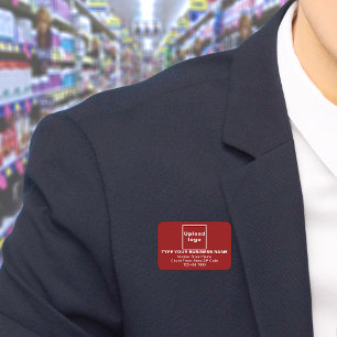 Porte-nom Balise Nom du rectangle rouge de marque commercial