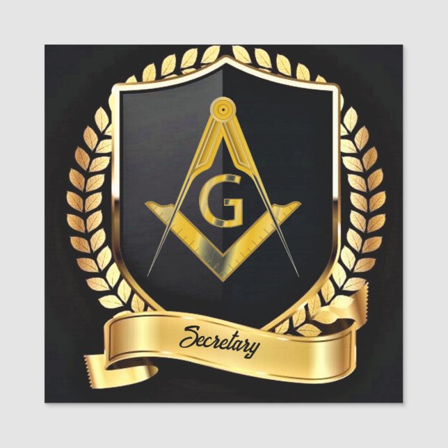 Porte-nom Balise Nom du secrétaire (Devant)