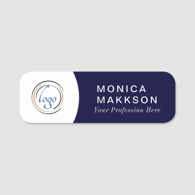 Porte-nom Balise Nom, Logo Et Nom Moderne (Devant)