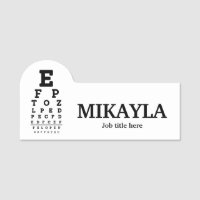 Balise Nom Opticien Eyechart Fun