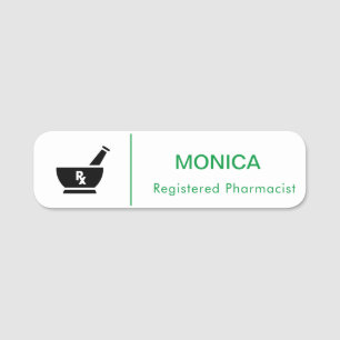 Porte-nom Balise RX Pharmacy Logo Pharmist Service Médicale