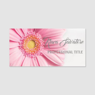 Porte-nom Balise Super Super Parfait Pink Flower Name