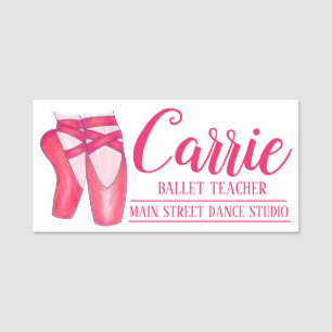 Porte-nom Ballet rose Pointe Toe Chaussure Ballerina Dance S
