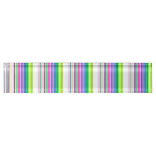 Porte-nom Bandes de néon colorées chaudes