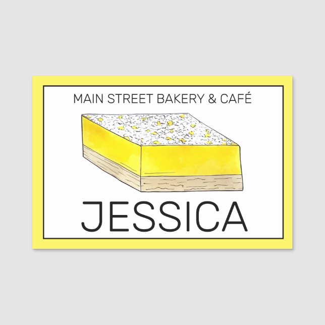 Porte-nom Bars à citron Carrés Vente de gâteau Boulangerie d (Devant)