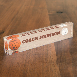 Porte-nom Basketball Coach Desk Plaque d'identification