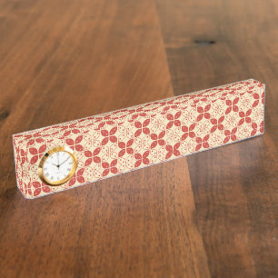 Porte-nom Batik Kawung, Motif indonésien, javanais, ethnique