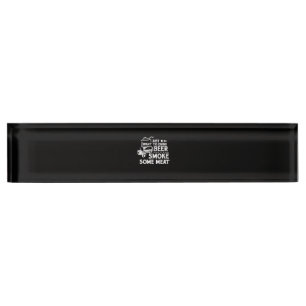 Porte-nom BBQ Fumer Pitmaster Cadeau Boire Bière Fumer Viand