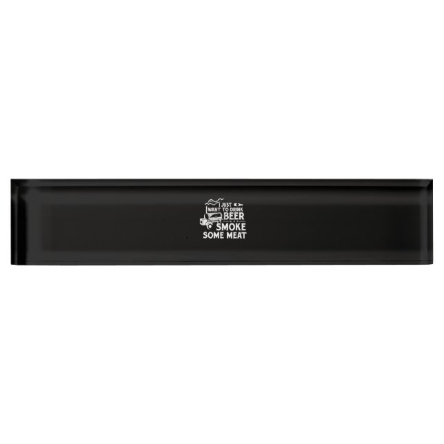 Porte-nom BBQ Fumer Pitmaster Cadeau Boire Bière Fumer Viand (Devant)