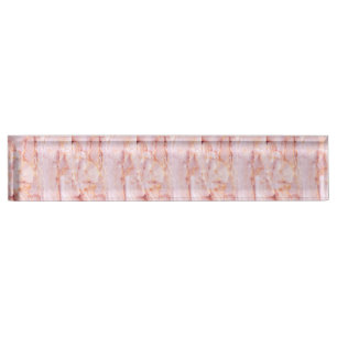 Porte-nom beau, rose, marbre, girly, nature, pierre, éléga