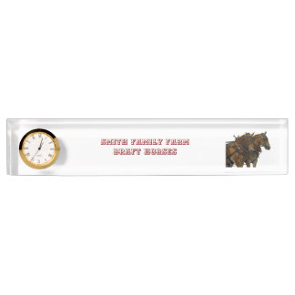 Porte-nom Belgian Draft Horse Team Desk Name Sign