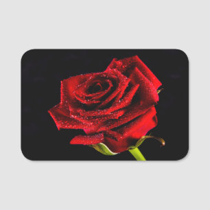 Porte-nom Belle rose rouge