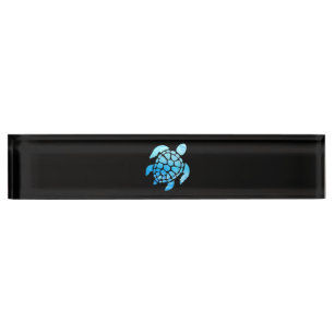 Porte-nom Belle silhouette de tortue marine vue sous-marine