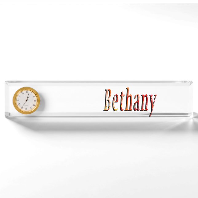 Porte-nom Bethany Girls Nom Logo (Devant)