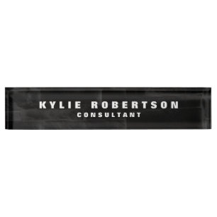 Porte-nom Black Grey Wall Professionnel Moderne tendance