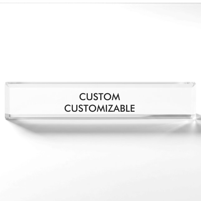 Porte-nom Blanc personnalisable de coutume de personnaliser (Devant)