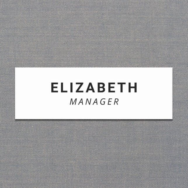 Porte-nom Blanc simple (Créateur téléchargé)