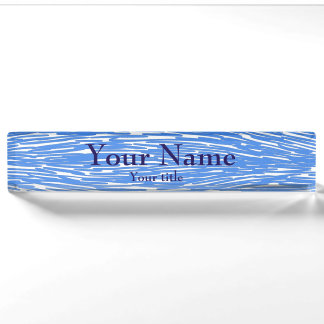 Porte-nom bleu