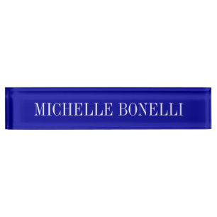 Porte-nom Bleu Blanc Agréable Charme Entreprise