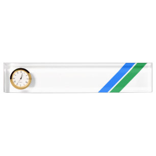 Porte-nom Bleu Bleu Bleu Vert Tailles Blanches Arrière - pla