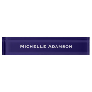 Porte-nom Bleu foncé Professionnel Plat moderne