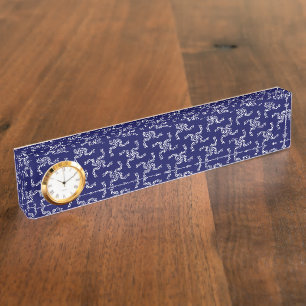 Porte-nom Bleu Jardin de Noël, Décor de Noël, Noël