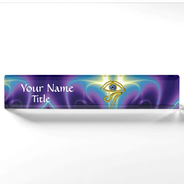 Porte-nom BLEU TALISMAN, violet violet bleu (Devant)