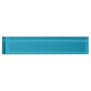 Porte-nom Bleu-vert (couleur solide)