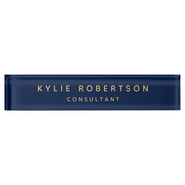 Porte-nom Blue Gold Professional tendance (Devant)