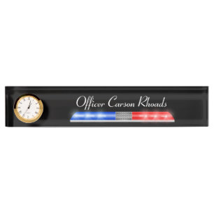 Porte-nom Blue Line mince - guide optique de police