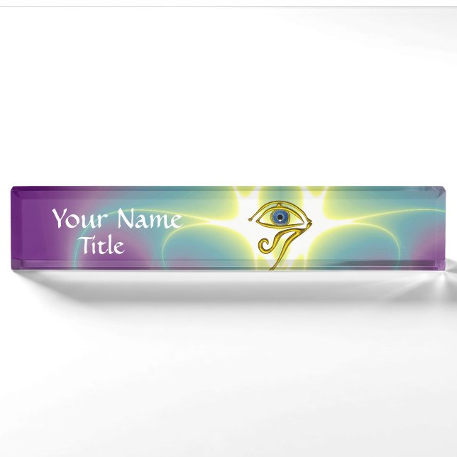 Porte-nom BLUE TALISMAN Purple Green (Devant)