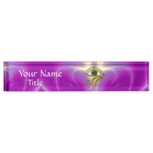 Porte-nom BLUE TALISMAN, rose Fuchsia