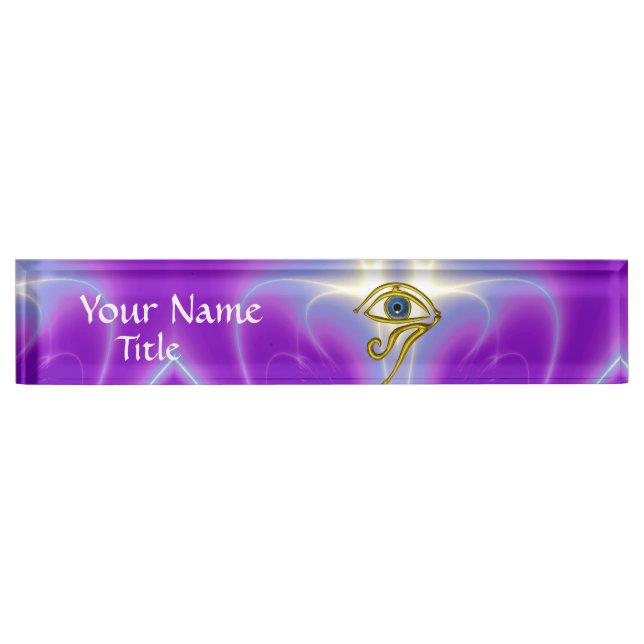 Porte-nom BLUE TALISMAN, violet violet blanc rose (Devant)